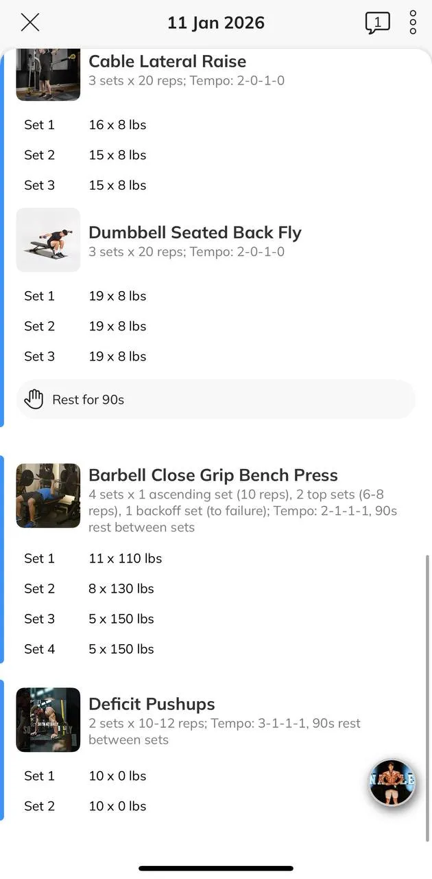 Workout app example 1