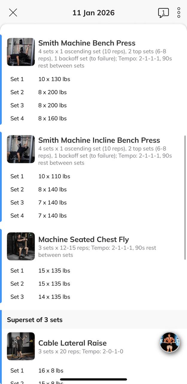 Workout app example 2