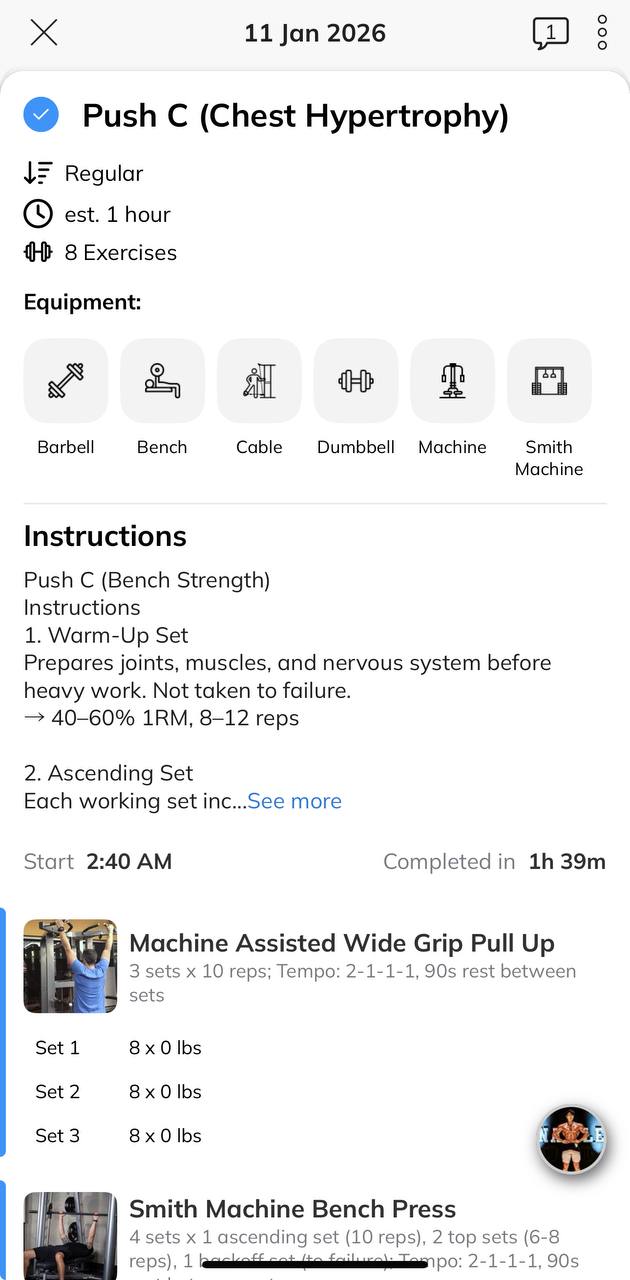 Workout app example 3