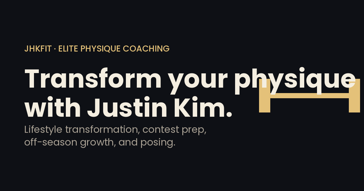 JHKFIT — physique coaching website preview