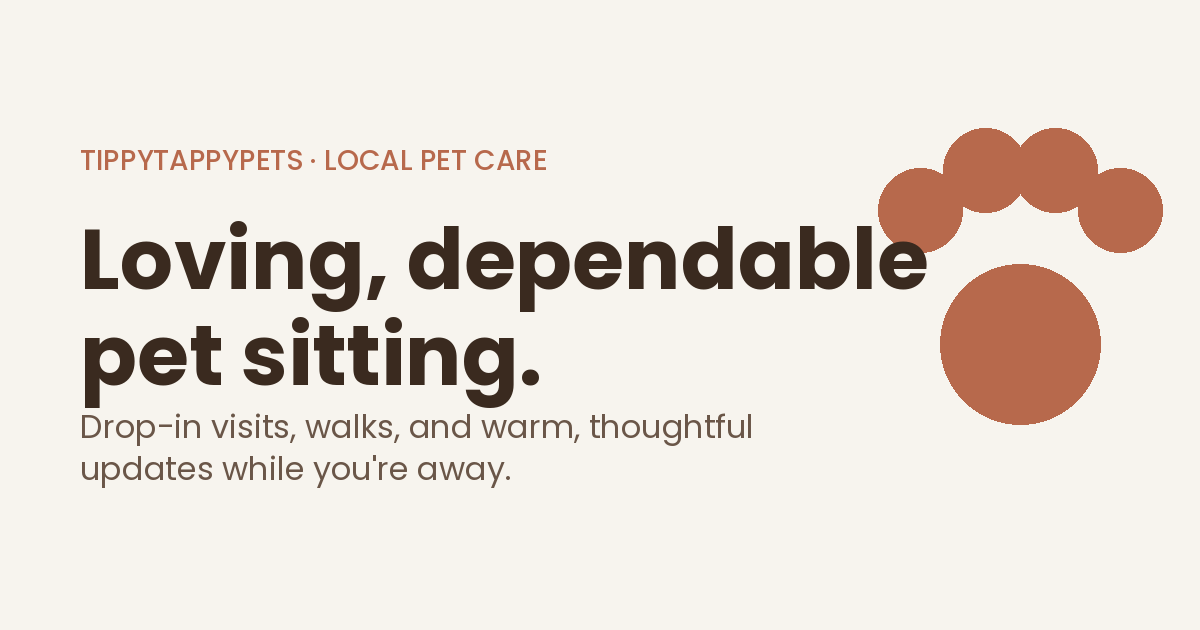 TippyTappyPets local pet-sitting website preview